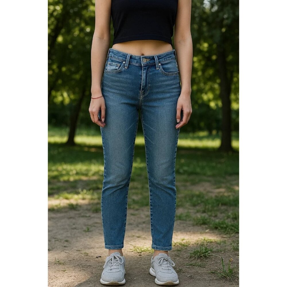 AG Adriano Goldschmied  size 28 ED Denim Mari Crop High-rise Slim Straight
